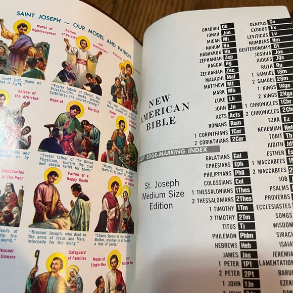 Vintage 80's St Joseph Edition of the New American Bible, Medium Size Edition - Picture 6 of 11